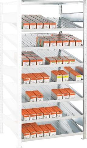 Immagine prodotto Schulte Lagertechnik Scaffale Kanban MULTIplus150 con divisorio e guide laterali