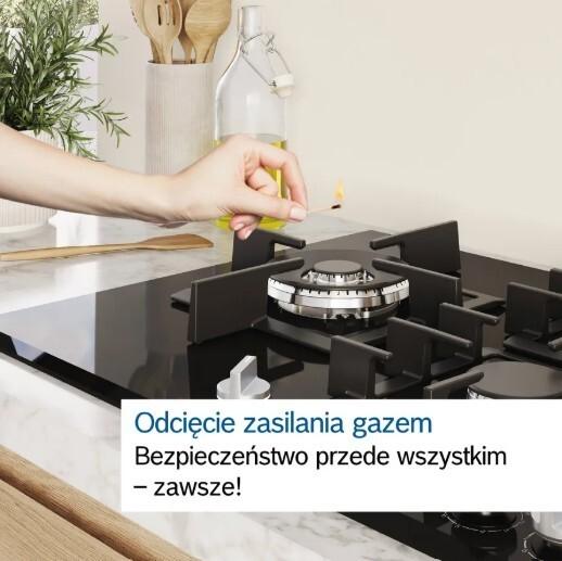 Produktbild Bosch Hausgeräte Serie 8, Gaskochfeld, 60 cm, Hartglas, Schwarz, PRP6A6H40
