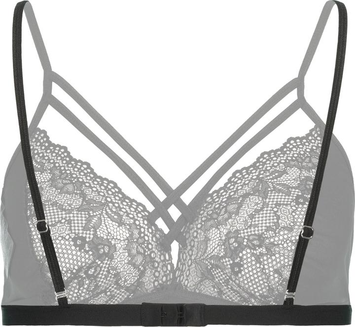 Produktbild Ulla Popken Bralette, Schnürroptik und wetlook Material (54 B)