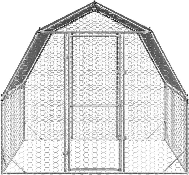Immagine prodotto VidaXL Pollaio con tetto 2,5x2x2,25 m Recinto per polli da cortile in acciaio zincato