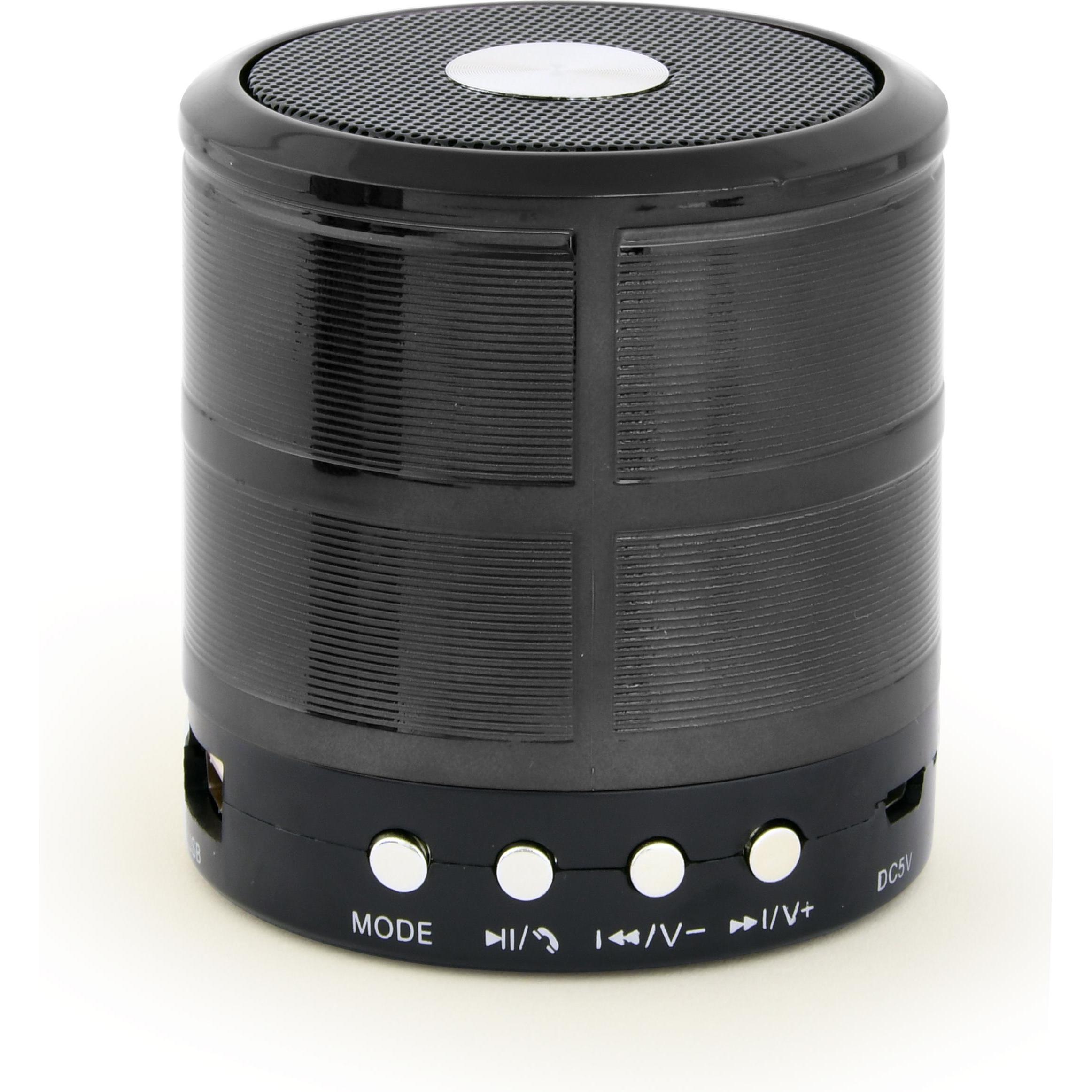 Gembird SPK-BT-08-BK Draagbare Luidspreker Mono Zwart 3W (3 h), Bluetooth luidspreker, Zwart