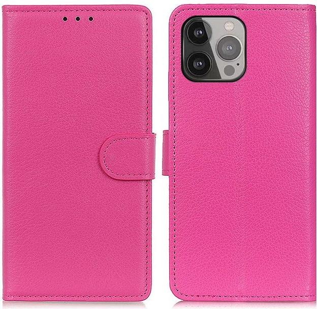 Actual product image MU Classic Litchi Leather Bookcover Series (Apple iPhone 13 Pro Max)