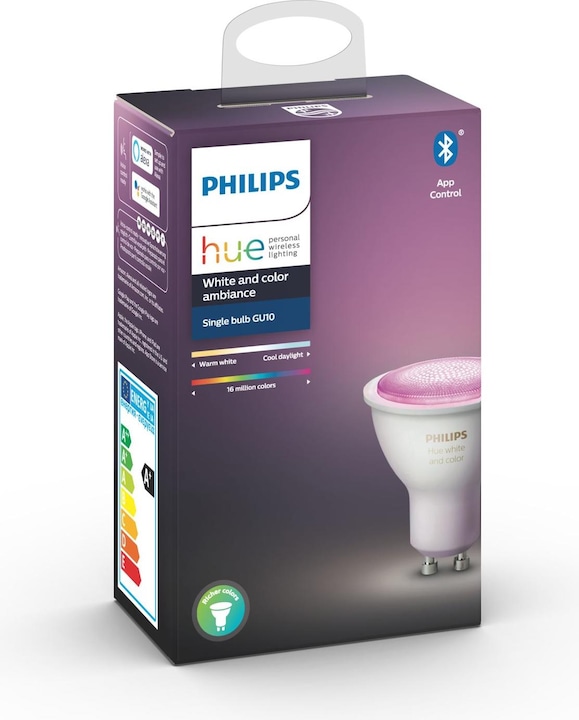Productafbeelding Philips Hue Hue Wit & Kleur Ambiance BT (GU10, 5.70 W, 350 lm, 1 x, G)