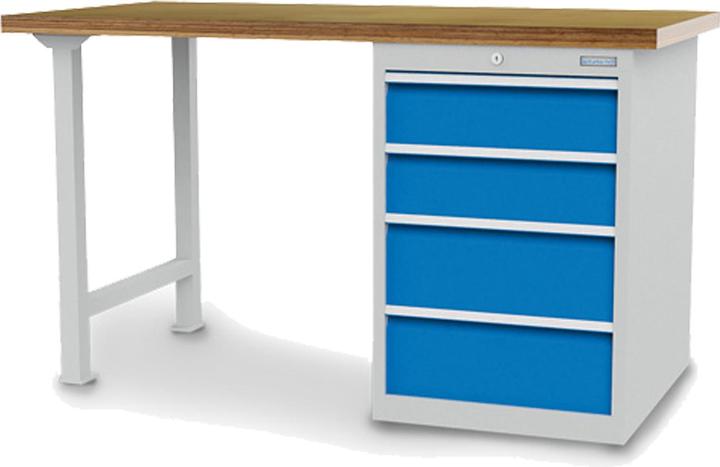 Bedrunka & hirth Bedrunka+Hirth Reihenwerkbank 4 Schubladen und Schubladenblock (150 cm, 75 cm)