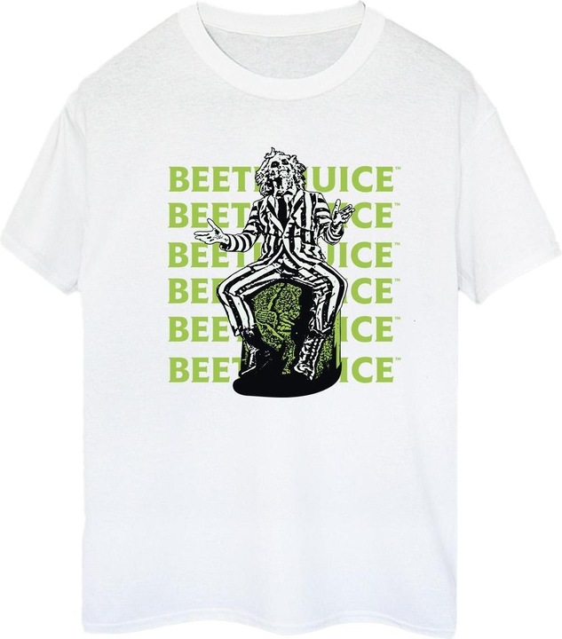 Immagine prodotto Beetlejuice Maglietta Ampia Posa Logo Ripetuto Donna (4XL)