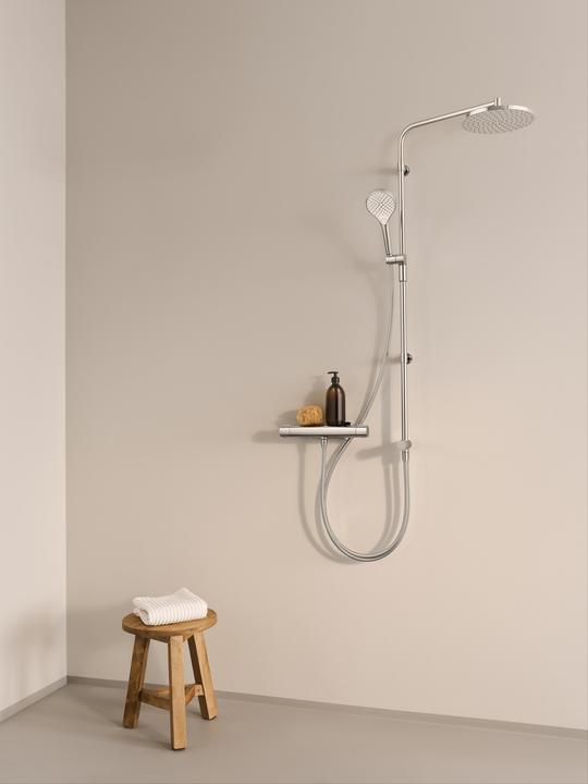 Actual product image Hansa VIVA rain shower mixer, Thermo Cool, MagShelf, with thermostat, height 1190mm, 65159201