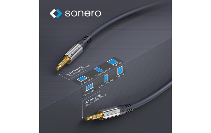 Image du produit Sonero Prise jack 3,5 mm - Prise jack 3,5 mm (2 m, Jack 3,5 mm (AUX))