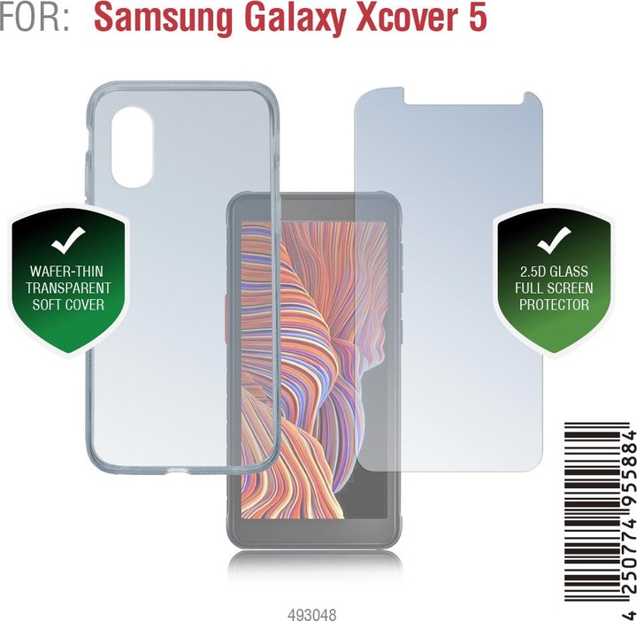 Actual product image 4smarts 360° Protection Set Galaxy Xcover 5 transparent (5 Piece, Samsung Galaxy Xcover 5)