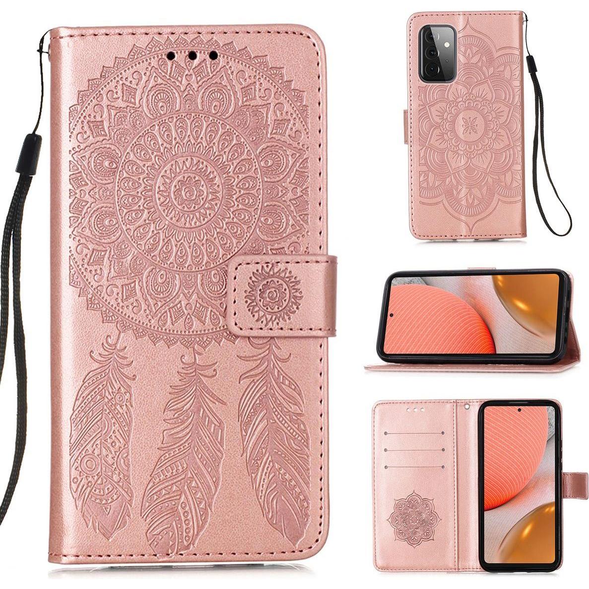 König Design Hülle Handy Schutz für Samsung Galaxy A72 5G Case Cover Tasche Etui Bumper Rosa (Samsung Galaxy A72 5G), Sm...