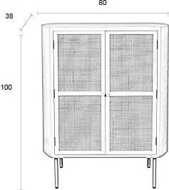 Image du produit White Label Living Amaya (80 x 38 x 100 cm)
