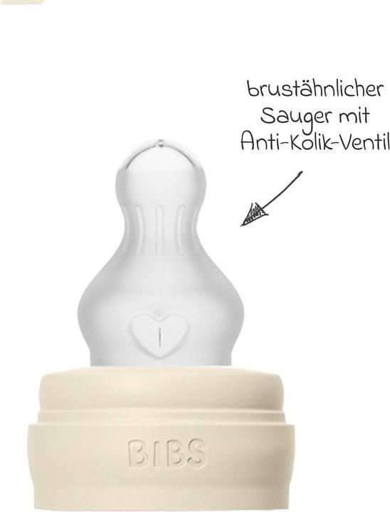 Actual product image Bibs Anti Colic Bottle Silicone 270 ml Medium Flow Ivory (270 ml)