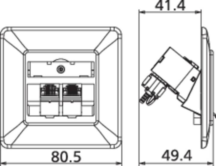 Actual product image Metz Connect BTR Outlets Flush with 270 ° Modules