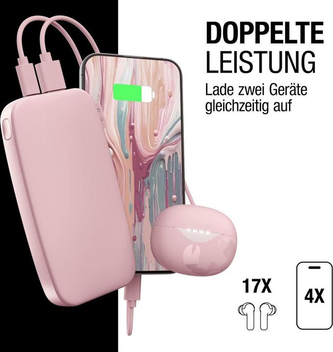 Actual product image Fresh'N Rebel Fresh 'n Rebel Powerbank 12000 mAh Pink (12000 mAh, 20 W, 44.40 Wh)