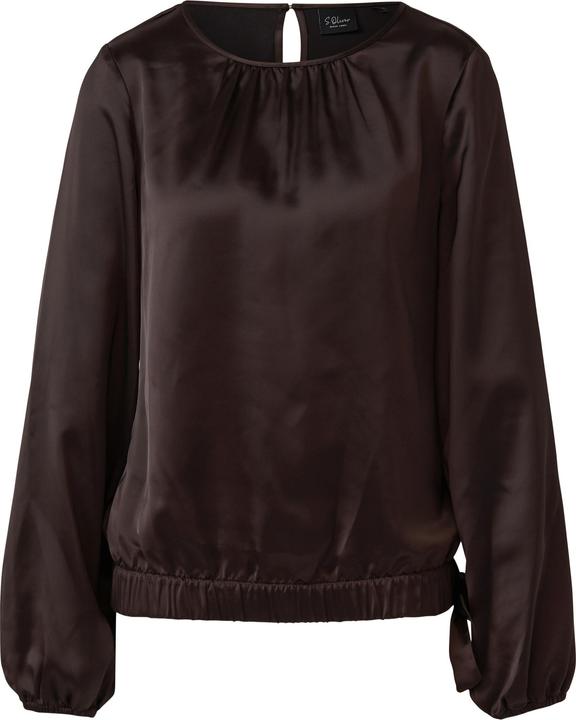 Immagine prodotto s.Oliver Bluse Satin-Bluse mit Binde-Detail am Saum (46)