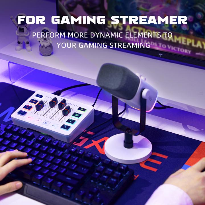 Actual product image Fifine Gaming Audio Mixer SC3, 4-channel