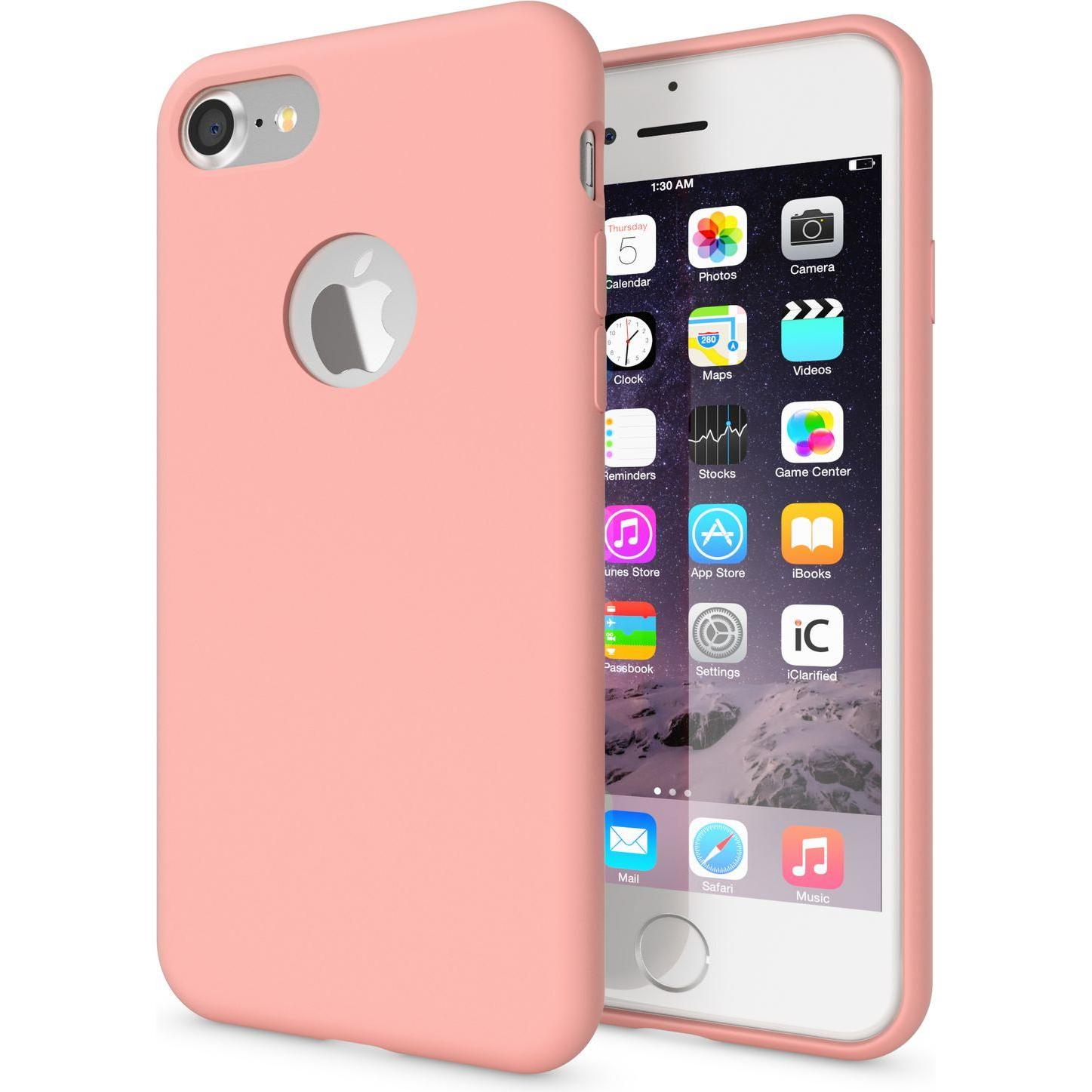 Thumbnail - Nalia Liquid Silikon Handyhülle (Apple iPhone 7), Smartphone Hülle, Pink