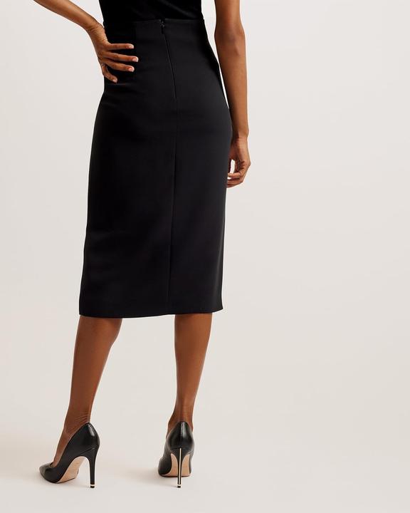 Actual product image Ted Baker Tailored Midi Skirt with Front Split (36)