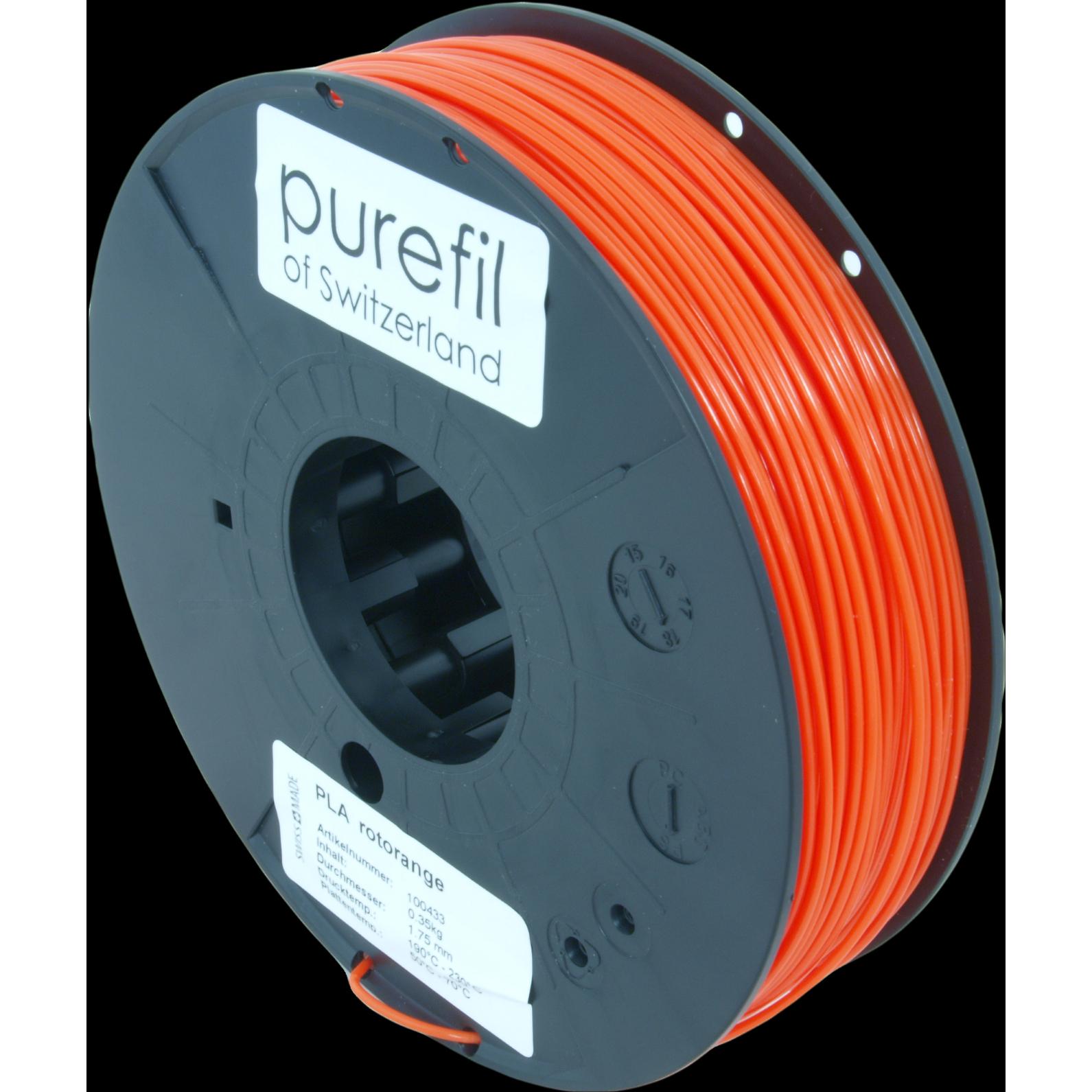 Purefil FIlament (PLA, 1.75 mm, 350 g, Orange), 3D Filament, Orange