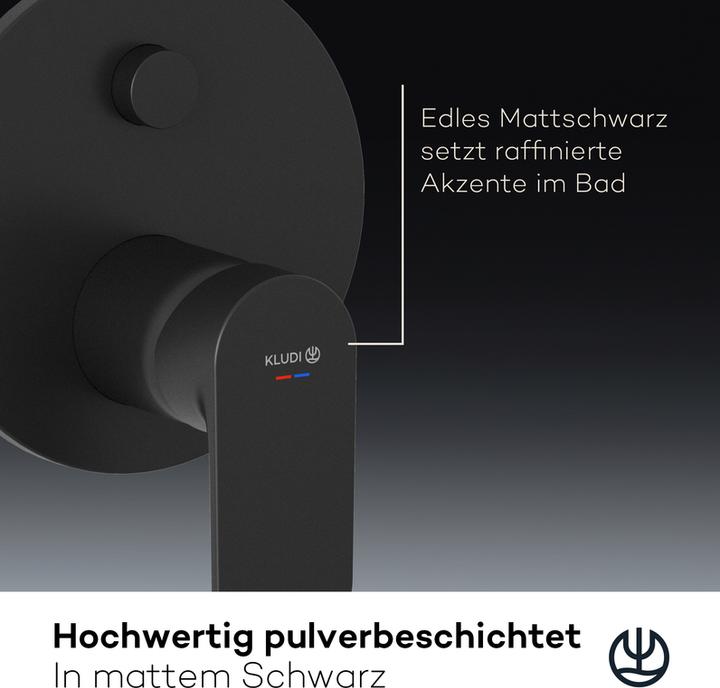 Produktbild Kludi X1 Unterputz Wannefüll-& Brause-Einhandmischer, push & switch, eigensicher gegen Rückfliessen