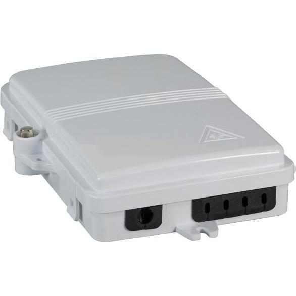 EFB Elektronik FTTH IP65 Anschlussbox für 4Fasern, 4Kupplungen und Faserüberlängenaufnahme (Spleissbox), Netzwerk Zubehö...