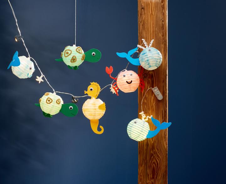 Produktbild VBS 10 Lampion-Lampenschirme, Ø 9cm, weiss