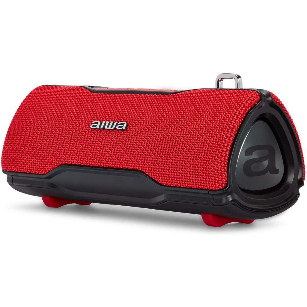 Aiwa BST-500 (8 h, Akkubetrieb), Bluetooth Lautsprecher, Rot, Schwarz