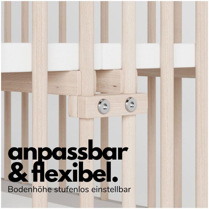 Image du produit Sämann Parc Premium avec barreaux amovibles (120 cm, 120 cm, Hêtre)