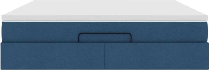 Actual product image vidaXL Ottoman bed with mattress light grey 90x200 cm fabric (90 x 200 cm)
