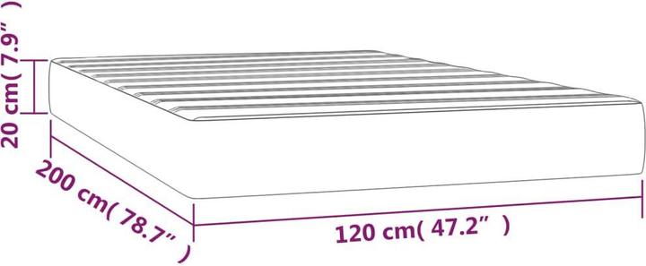 Actual product image vidaXL Taschenfederkern-Matratze (Spring core, 120 x 200 cm)