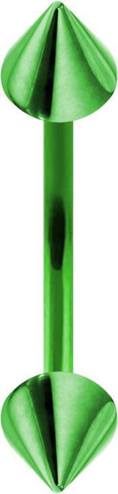 Immagine prodotto Star Piercing Micro banana verde con due coni (Acciaio chirurgico 316L, senza ottone)