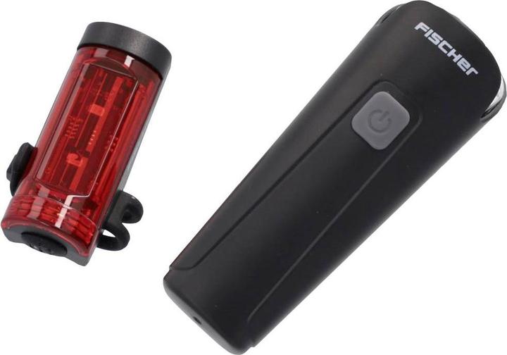 Produktbild Fischer Fahrrad-LED-Beleuchtungs-Set, 45 Lux Leuchtdauer bis zu 20 Stunden, StVZO zugelassen