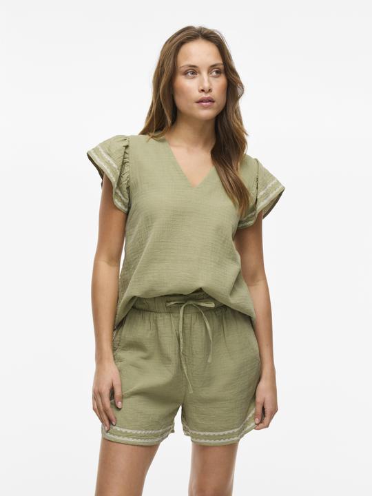 Produktbild Vila VITOVAN V-Ausschnitt Oberteil mit kurzen Ärmeln (34)