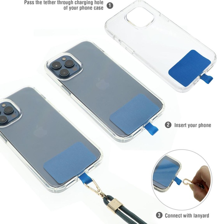 Productafbeelding 4smarts Universele mobiele telefoonketting PhonoLace onyx zwart