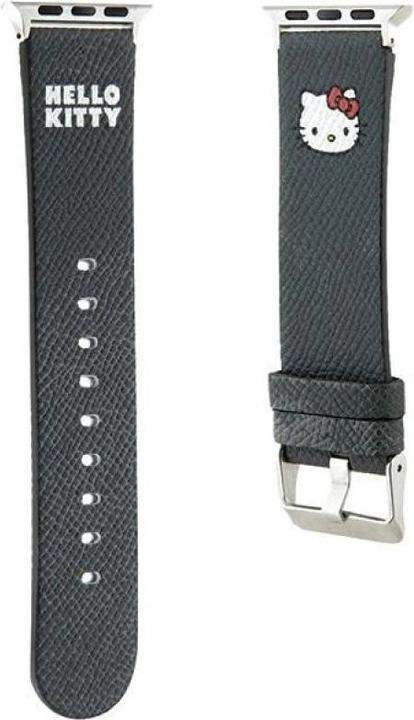 Produktbild Hello Kitty Pasek HKAWMPGKHK Apple Watch 38/40/41mm czarny/black strap Kitty Head (41 mm, ecological leather, Plastic, Stainless Steel)