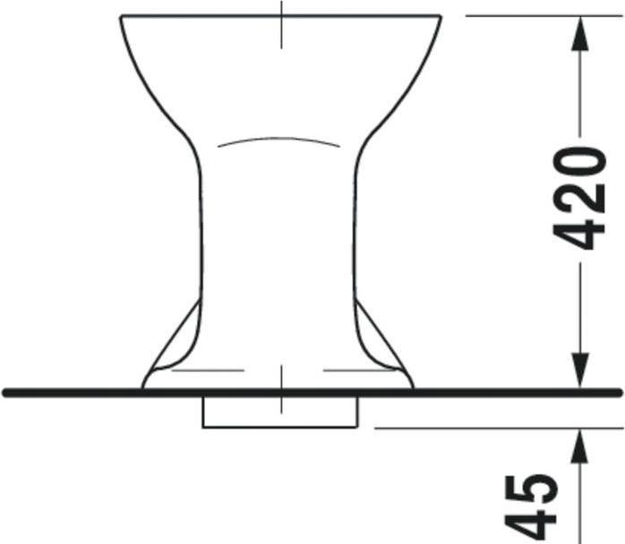 Image du produit Duravit WC sec blanc vertical pour fermeture de la porte 018001 00