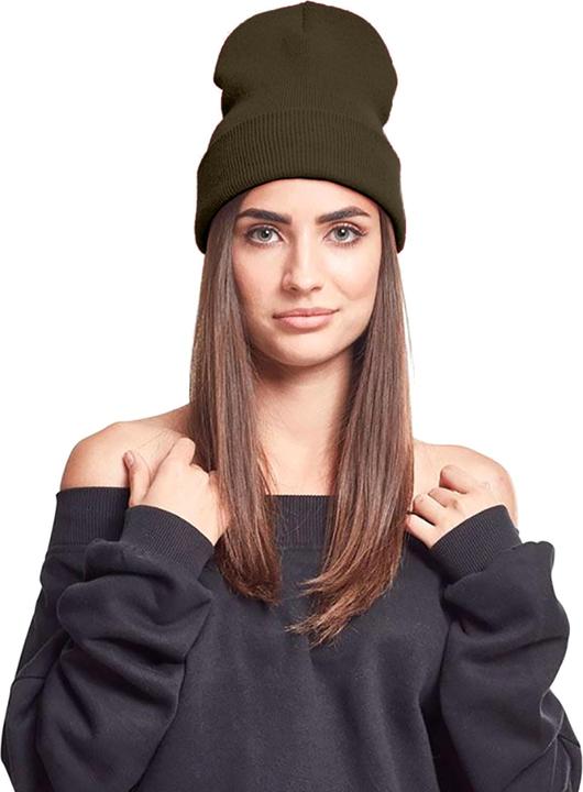 Actual product image Yupoong Flexfit winter beanie knitted hat long (One size)