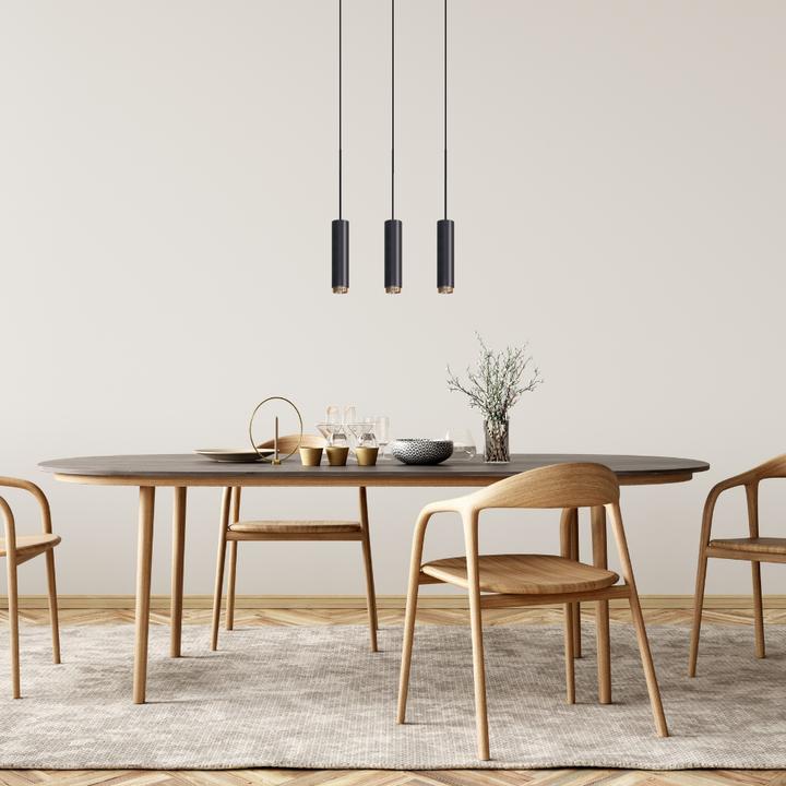 Produktbild Luxula LED-Pendelleuchte, schwarz/gold, 3-flammig (GU10)