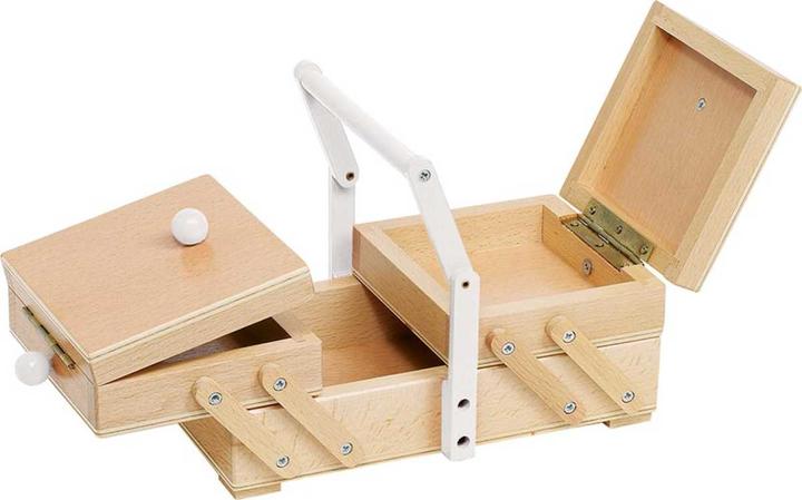 Actual product image Goki Sewing box with white handle