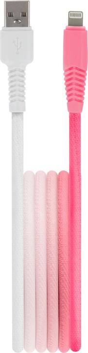 Produktbild Setty cable USB - Lightning 1,5 m 2,4A KGA-L-1.52420 white-pink gradient (1.50 m, 12 W)