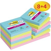 Produktbild Post-it Super Sticky Cosmic 8 + 4 (7.6 x 7.6 cm)