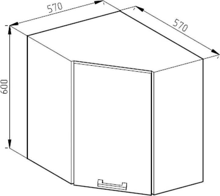 Produktbild Vicco Eckhängeschrank R-Line (57 x 34.10 x 60 cm)