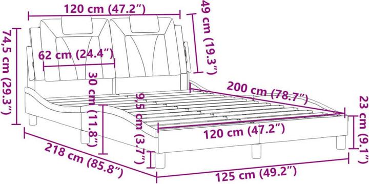 Image du produit vidaXL Bettgestell (120 x 200 cm)