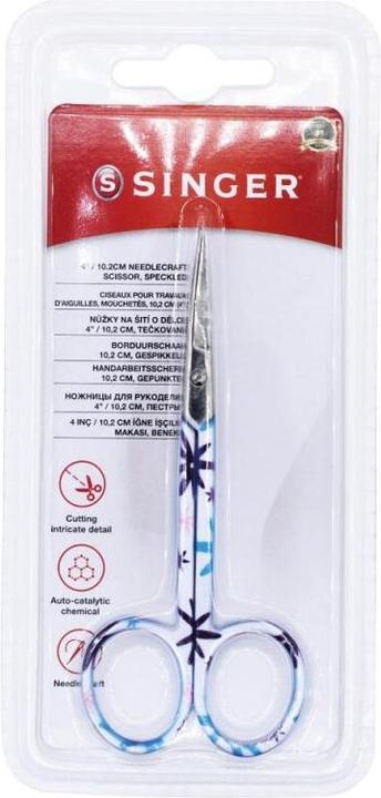 Image du produit Singer Ciseaux de travail manuel, bleu moucheté floral, 10.2cm (10.20 cm)