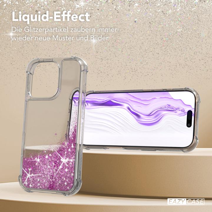 Actual product image EAZY CASE Liquid Glittery Hülle für iPhone 16 Pro (Apple iPhone 16 Pro)
