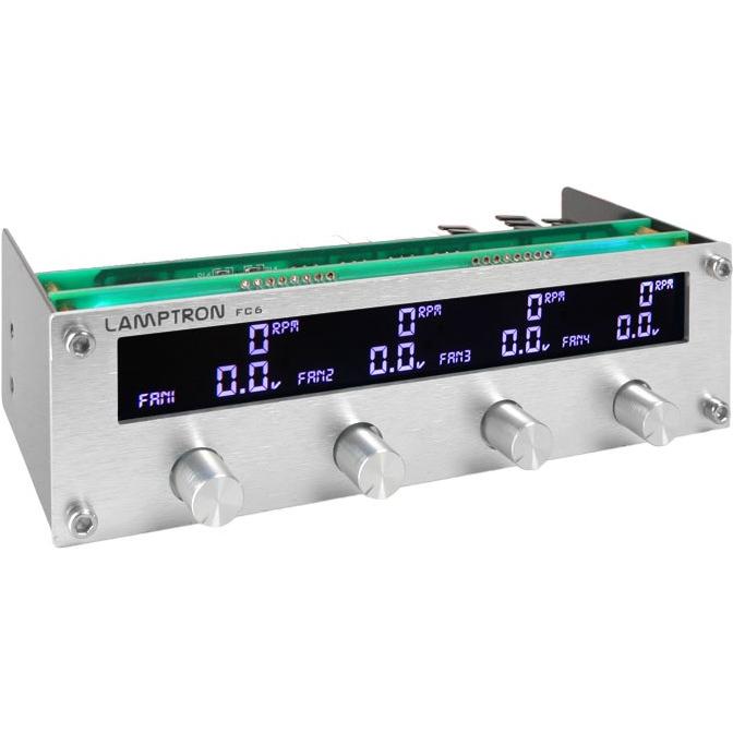 Lamptron FC6 Fan Controller (4 Lüfter), Lüftersteuerung, Silber
