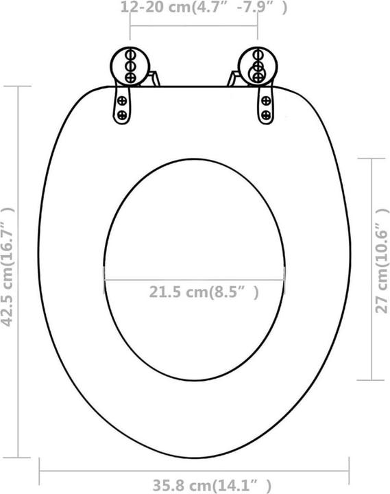 Actual product image vidaXL WC- Sitz