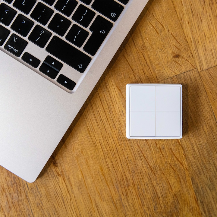 Actual product image Shelly BLU Wall Switch 4 - Stand-Alone