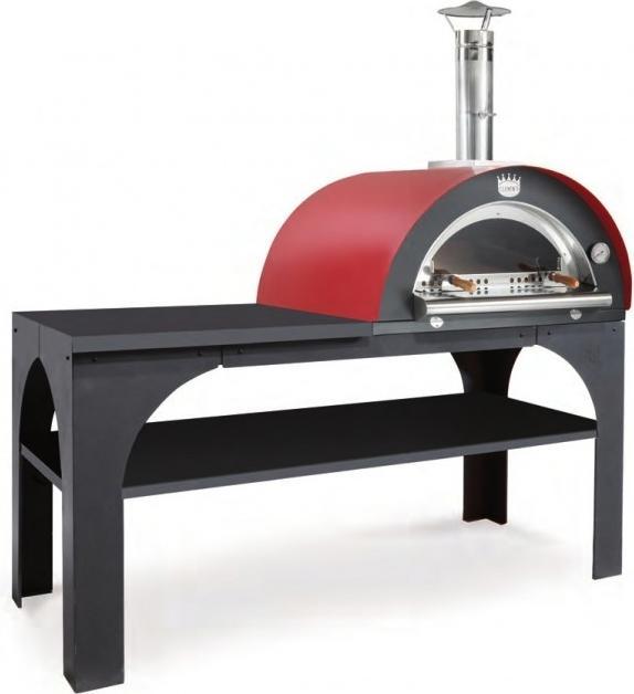Produktbild Clementi Pizza Party Rot 80x60 4 Pizzas HolzPizzaofen (Pizzaofen Holz)