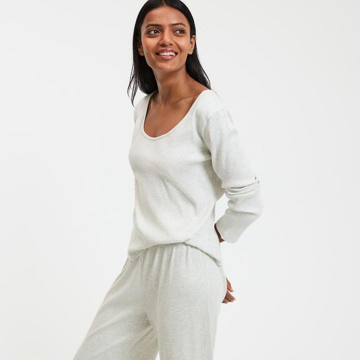 Produktbild La Redoute Collections Pyjama aus Ripp-Jersey (L)