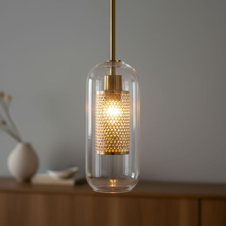 Produktbild Hermex Glas-Deckenleuchte Pendelleuchte Hängelampe Deckenlampe Hängeleuchte (E27)